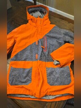 Billabong Snowboard Ski Jacket Orange And Grey Soze Medium